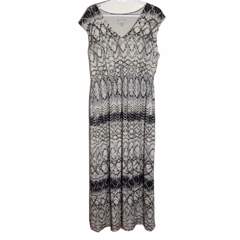 Ryllace geometric tie dye sleeveless maxi dress size 1X